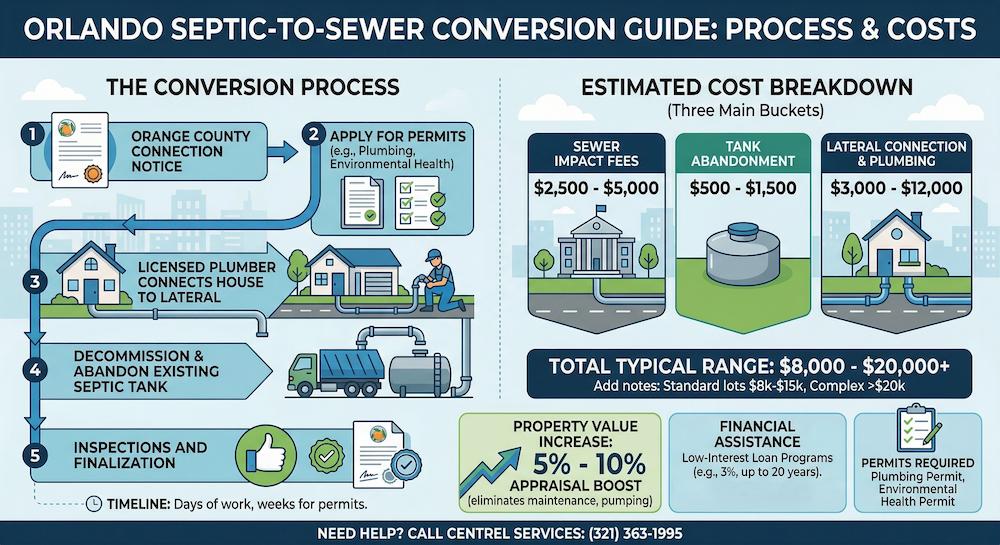 Septic vs. Sewer Conversion Costs in Orlando, FL
