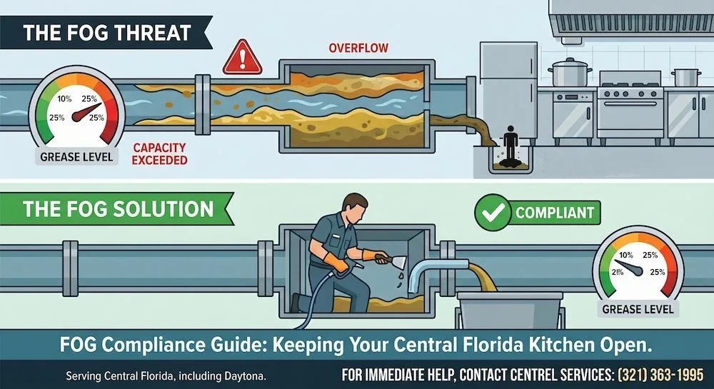 FOG Compliance: Grease Trap Cleaning in Daytona Beach, FL