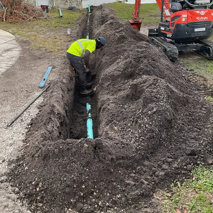 Underground utility construction project in St. Cloud, FL